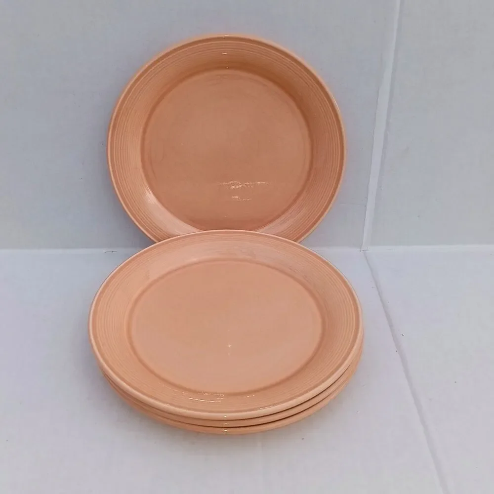 Vintage Nancy Calhoun Light Peach Salad Plate-Set Of 4-Stoneware-8